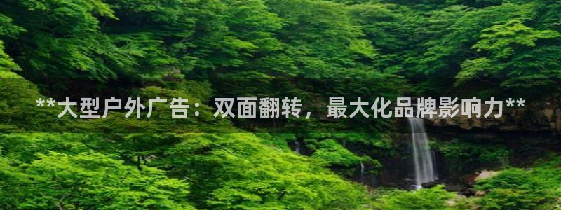 杏宇平台招商怎么样：**大型户外广告：双面翻转，最大化品牌影响力**