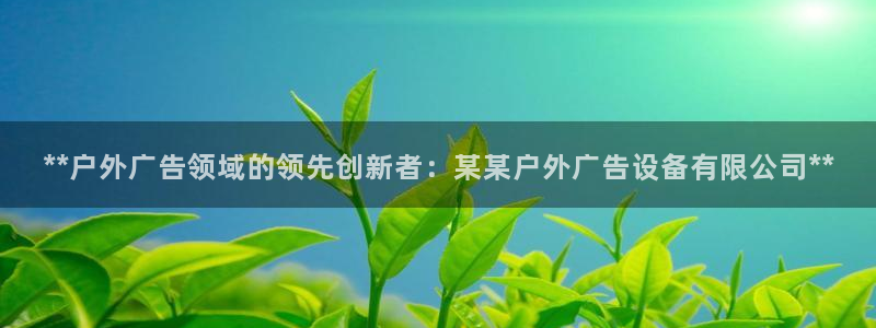 杏宇平台代理怎么样：**户外广告领域的领先创新者：某某户外广告设备有限公司**