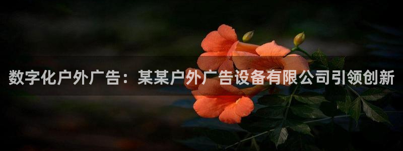 杏宇平台怎么样知乎：数字化户外广告：某某户外广告设备有限公司引领创新