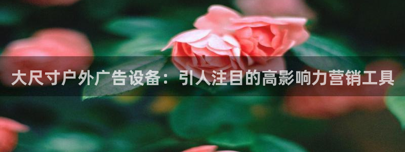 杏宇平台注册登录：大尺寸户外广告设备：引人注目的高影响力营销工具