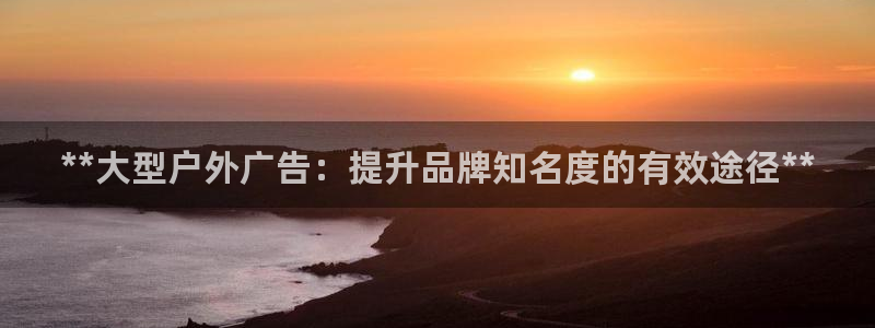杏宇官方平台官网：**大型户外广告：提升品牌知名度的有效途径**