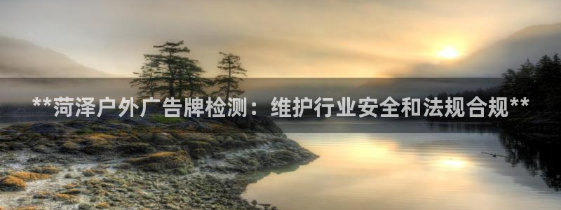 杏宇平台登录步骤：**菏泽户外广告牌检测：维护行业安全和法规合规**