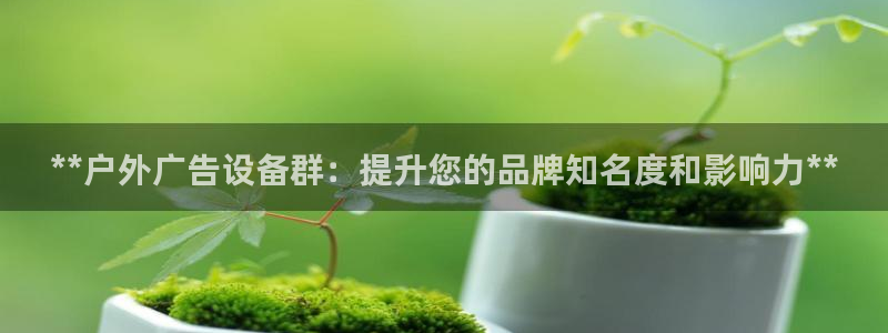 杏宇平台注册地址在哪里：**户外广告设备群：提升您的品牌知名度和影响力**