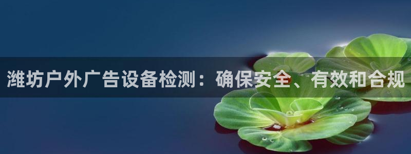 杏宇平台总代理：潍坊户外广告设备检测：确保安全、有效和合规