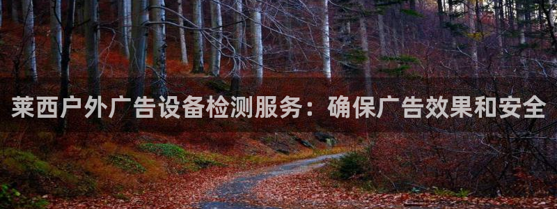 杏宇平台提现为什么这么久呢：莱西户外广告设备检测服务：确保广告效果和安全