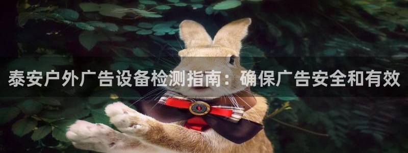 杏宇平台招商：泰安户外广告设备检测指南：确保广告安全和有效