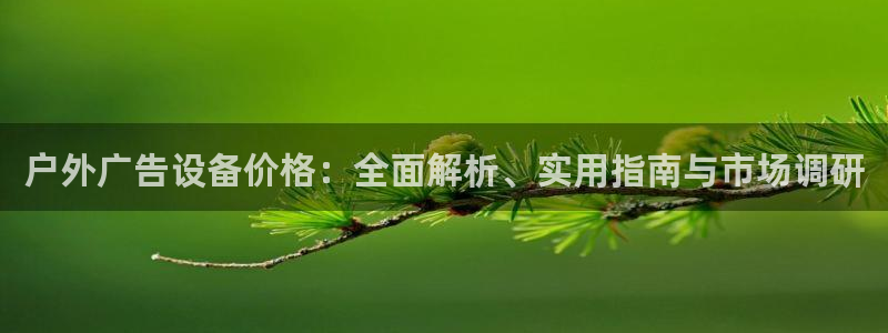 杏宇平台开户：户外广告设备价格：全面解析、实用指南与市场调研