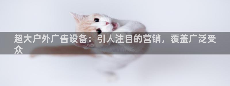 杏宇平台登录步骤：超大户外广告设备：引人注目的营销，覆盖广泛受
众