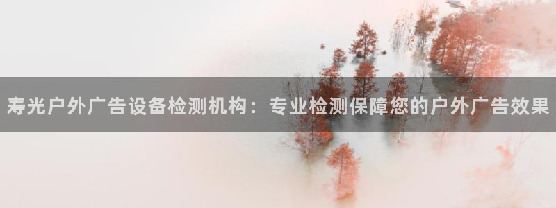 杏宇平台代理多少钱一个：寿光户外广告设备检测机构：专业检测保障您的户外广告效果