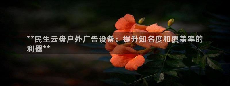 杏宇官方平台官网：**民生云盘户外广告设备：提升知名度和覆盖率的
利器**