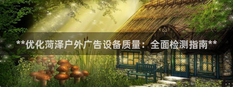 杏宇平台总代理：**优化菏泽户外广告设备质量：全面检测指南**